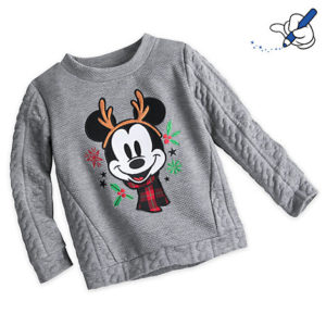 Le pull de Noël Mickey, sur le Disney Store (garçon)