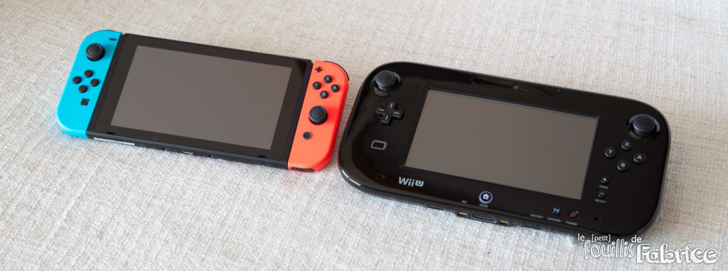 Différence de taille entre Nintendo Switch et Wii U