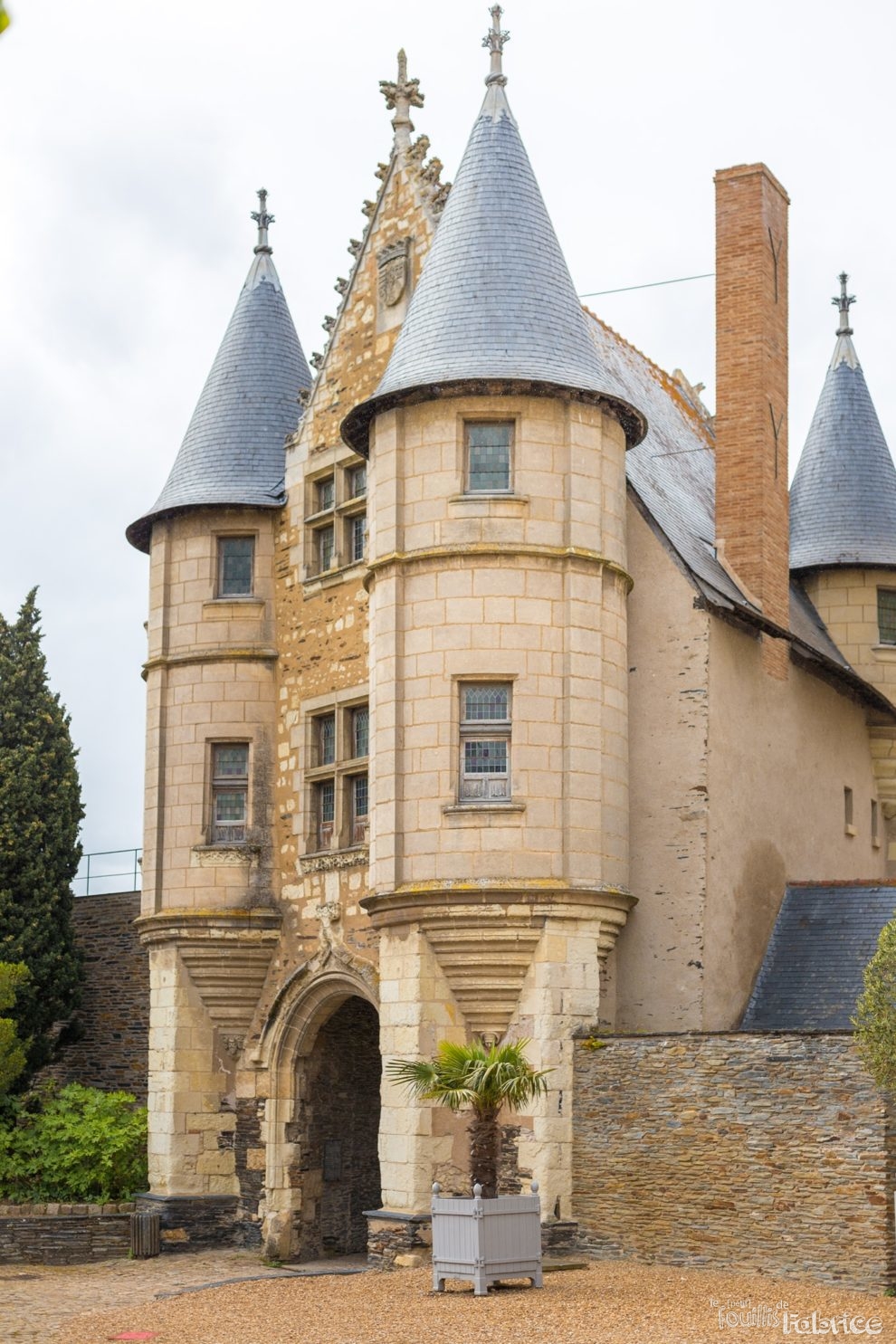 Dans la cours/jardin du Château d'Angers
